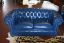 Divano chesterfield due posti in vinile blu